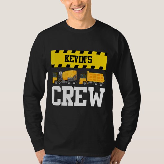 Kevin Construction Crew Custom Dumptruck Truc T-shirt (Voorkant)