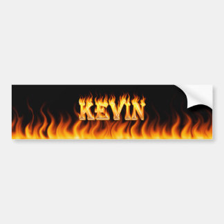 Kevin echt ontwerp van de bumper voor brand en vla bumpersticker