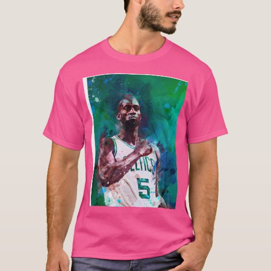 Kevin Garnett Celtics Mixed Media T-shirt (Voorkant)