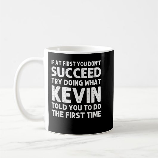 KEVIN Gift Name Personalized Birthday Funny Christ Koffiemok (Links)