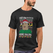 Kevin Home Malone grappig met Ugly KerstSweater T-shirt (Voorkant)