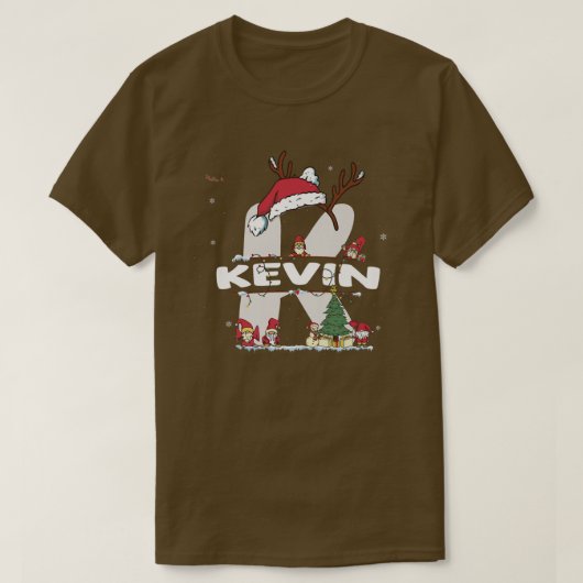 Kevin Kerstw Kevin Name voor grappige feestdagen T-shirt (Design voorkant)