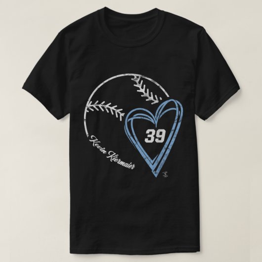 Kevin Kiermaier Baseball Heart Gameday T-shirt (Design voorkant)