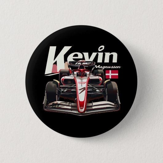 Kevin Magnussen, Formule 1-coureur, KMAG20 Ronde Button 5,7 Cm (Voorkant)