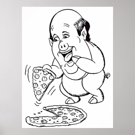 Kevin malone caricature poster (Voorkant)