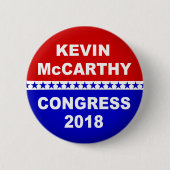 Kevin McCarthy California Congress 2018 Ronde Button 5,7 Cm (Voorkant)