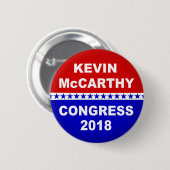 Kevin McCarthy California Congress 2018 Ronde Button 5,7 Cm (Voorkant /achterkant)