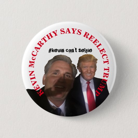 Kevin McCarthy zegt dat hij Trump herkiest Ronde Button 5,7 Cm (Voorkant)