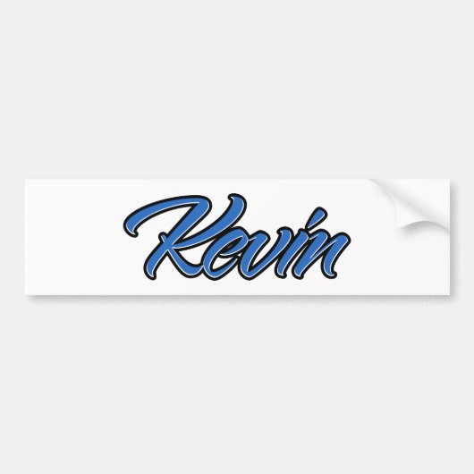 Kevin Name blue Aufkleber Sticker Autoaufkleber (Voorkant)