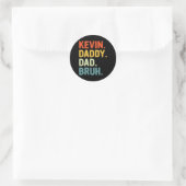 Kevin Name Mannen Funny Dad Fathers Day Dad Dada Ronde Sticker (Tas)