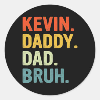 Kevin Name Mannen Funny Dad Fathers Day Dad Dada Ronde Sticker