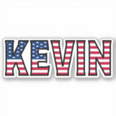 Kevin Name Vorname USA Sticker Stickerset (Voorkant)