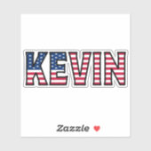 Kevin Name Vorname USA Sticker Stickerset (Vel)