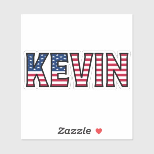 Kevin Name Vorname USA Sticker Stickerset (Vel)