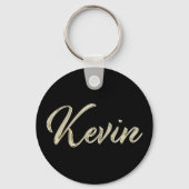 Kevin Name whitegold Button Schlüsselanhänger Sleutelhanger (Voorkant)