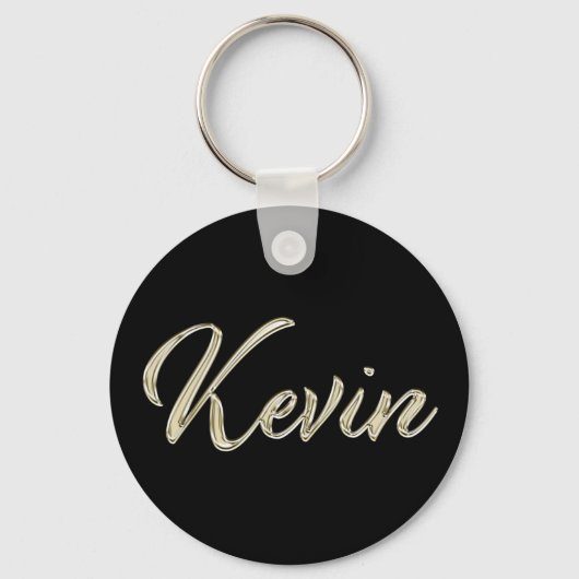 Kevin Name whitegold Button Schlüsselanhänger Sleutelhanger (Voorkant)