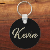 Kevin Name whitegold Button Schlüsselanhänger Sleutelhanger (Voorkant)