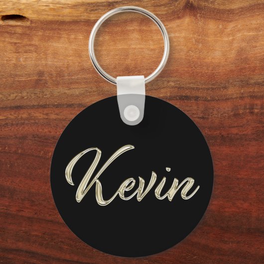 Kevin Name whitegold Button Schlüsselanhänger Sleutelhanger (Voorkant)