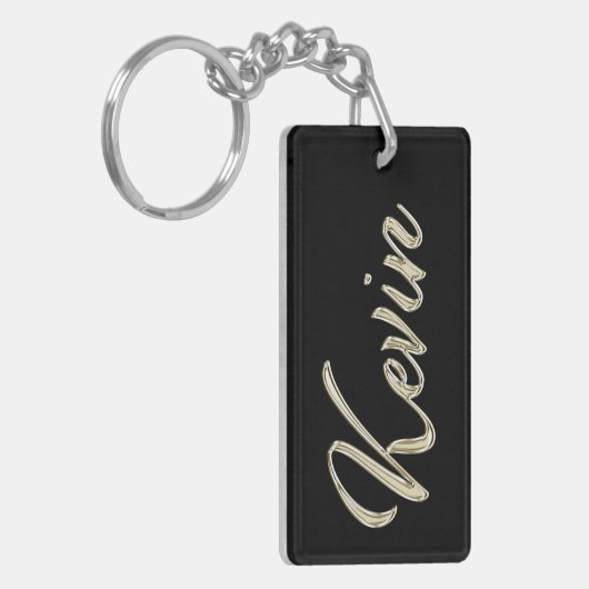 Kevin Name whitegold Schlüsselanhänger Anhänger Sleutelhanger (Voorkant Links)