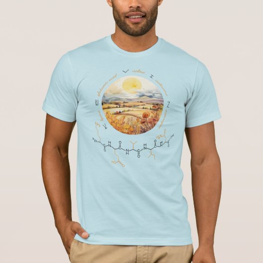 KEVIN peptide, Maan 2 w / aangepaste tekst, licht T-shirt (Voorkant)