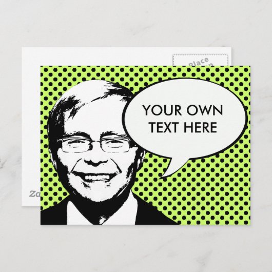 Kevin Rudd Briefkaart (Voorkant / Achterkant)