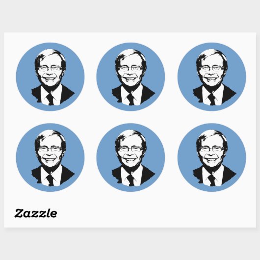 Kevin Rudd Ronde Sticker (Vel)