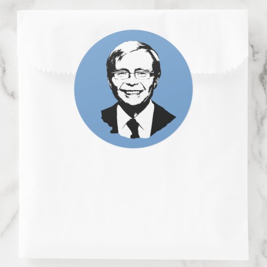 Kevin Rudd Ronde Sticker (Tas)