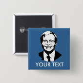 Kevin Rudd Vierkante Button 5,1 Cm (Voorkant /achterkant)