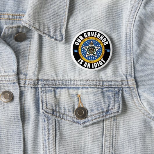 Kevin Stitt is een idioot Ronde Button 5,7 Cm (In situ)