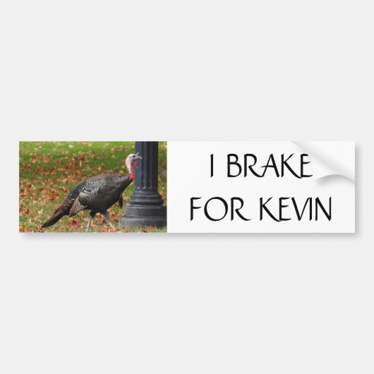 Kevin The Turkey - IK BRAKE VOOR KEVIN Bumpersticker (Voorkant)