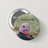 Kevin The Turkey - Old Wethersfield , CT Ronde Button 5,7 Cm (Voorkant /achterkant)