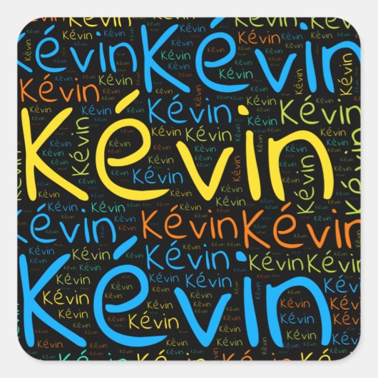 Kevin Vierkante Sticker (Voorkant)