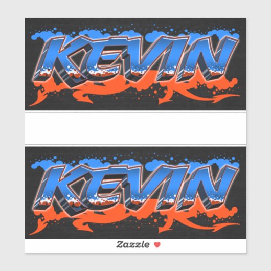 Kevin Vorname Name Graffiti Aufkleber Sticker (Vel)