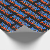 Kevin Vorname Name Graffiti blue orange Cadeaupapier (Hoek)