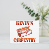 Kevin's Carpentry Briefkaart (Staand voorkant)
