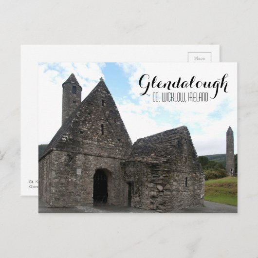 Kevin's Church, Glendalough Briefkaart (Voorkant / Achterkant)