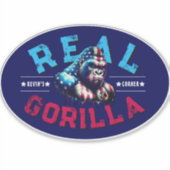 Kevin's Corner ECHTE GORILLA Gezichtsbeschildering Sticker (Voorkant)