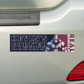Kevin's Corner ECHTE GORILLA i Rock het Planet Bumpersticker (Op auto)