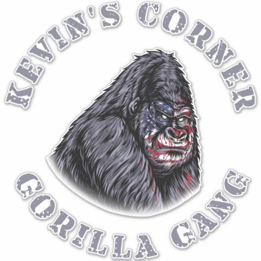 Kevin's Corner GORILLA GANG Sticker (Voorkant)