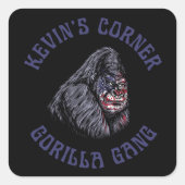 Kevin's Corner GORILLA GANG Vierkante Sticker (Voorkant)