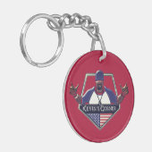 Kevin's Corner Logo met de Amerikaanse vlag Sleutelhanger (Voorkant Links)