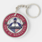 Kevin's Corner Logo met de Amerikaanse vlag Sleutelhanger (Achterkant)