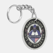 Kevin's Corner Logo met de Amerikaanse vlag Sleutelhanger (Voorkant Links)