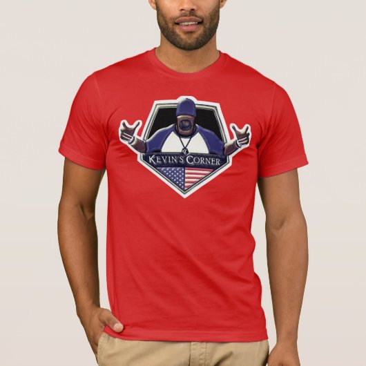 Kevin's Corner Logo met de Amerikaanse vlag T-shirt (Voorkant)