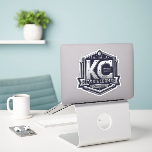 Kevin's Corner Maak Zinn uit Onzin Sticker (Laptop op bureau)