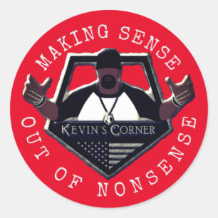 Kevin's Corner Making Sense Uit Onzin Ronde Sticker