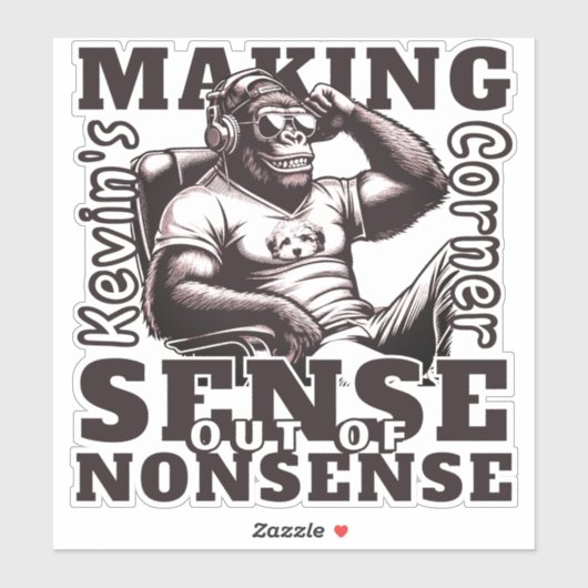 Kevin's Corner Making Sense Uit Onzin Sticker (Vel)