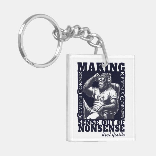 Kevin's Corner Politiek Commentaar Real Gorilla Sleutelhanger (Voorkant Links)