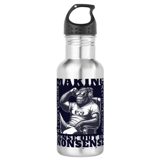 Kevin's Corner Politiek Commentaar Real Gorilla Waterfles (Voorkant)