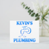 Kevin's Plumbing Briefkaart (Staand voorkant)